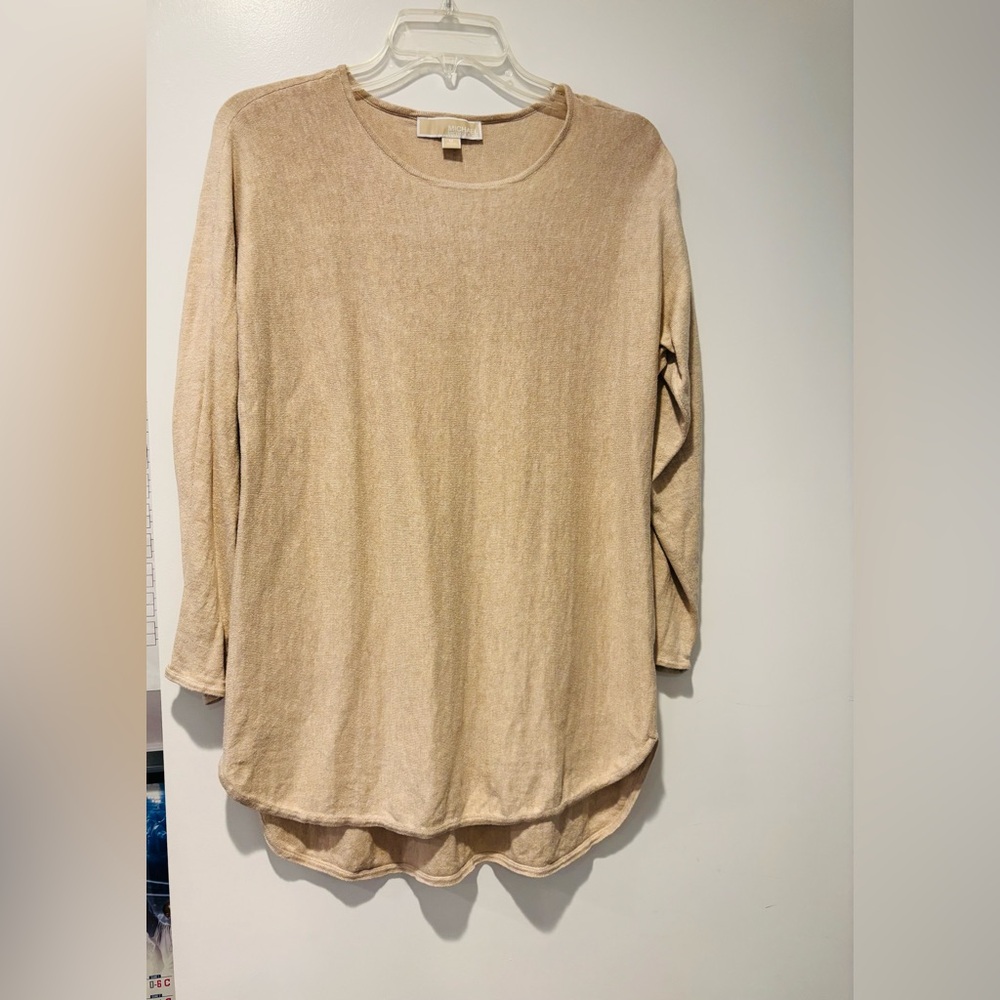 Michael Kors Beige Long Sleeve Tunic Top